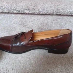 Mezlan Mens Havana Brown Vero Cuoio Leather Tassel Brogue Loafer US Size 12 M Mezlan HAVANA Brogue Wingtip Loafer Shoes Men Size 7W With  main image 3